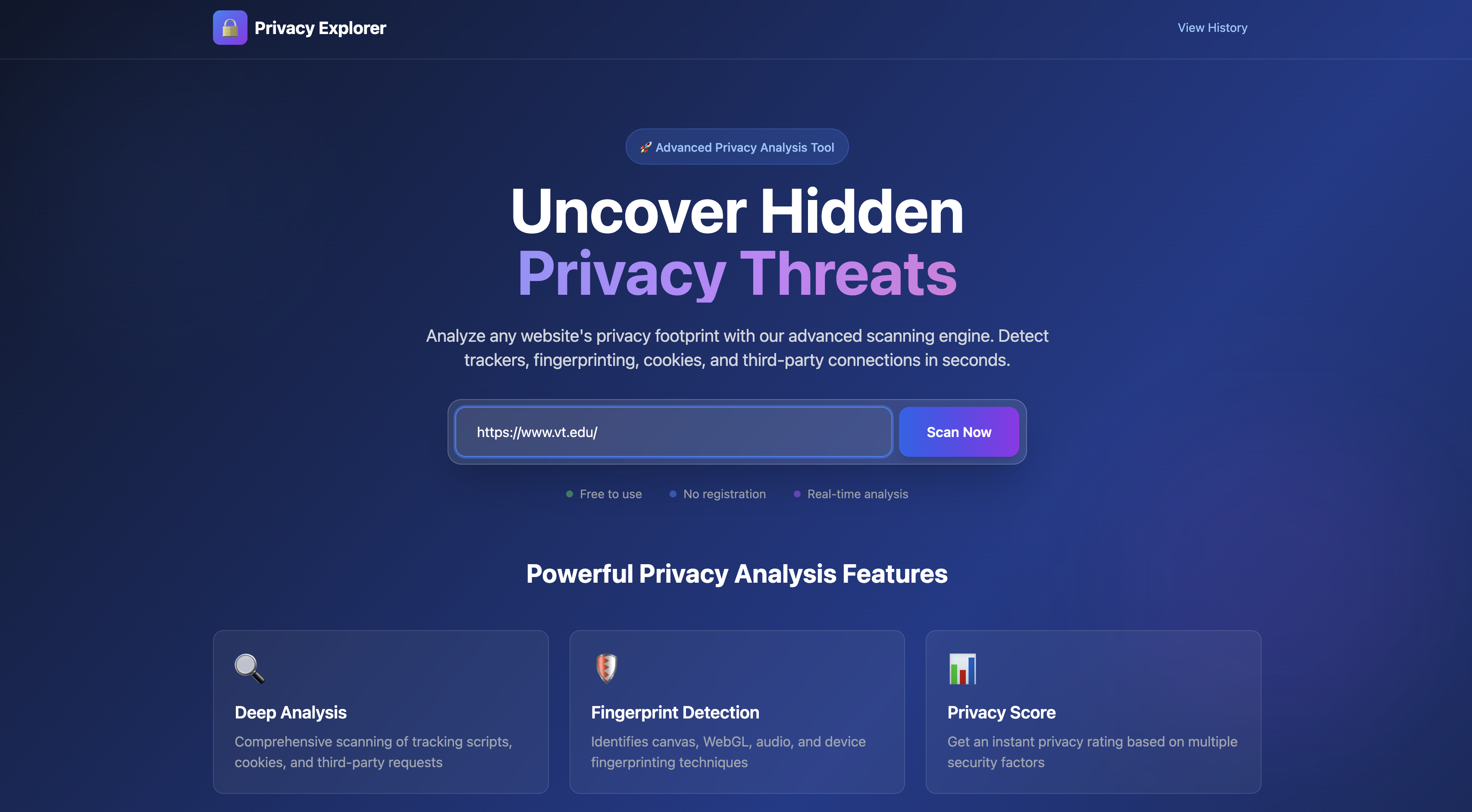 URL Privacy Footprint Explorer